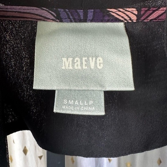 Anthropologie Maeve Brelin Floral Sheer Mix Print Button Down Lined Dress PS - Picture 7 of 9